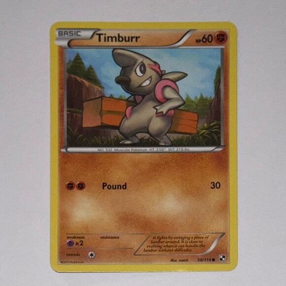 pokemon timburr card Timburr - 65/146 XY Pokemon main image 1